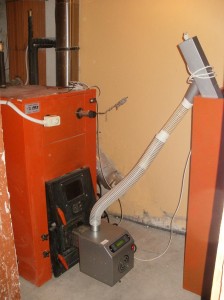 Καυστήρας πέλλετ ECO σε ξυλολέβητα